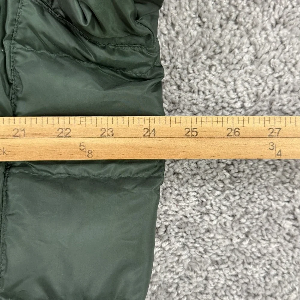 Eddie Bauer EB650 Down Jacket Men's L Green Puffer Quilted Full Zip